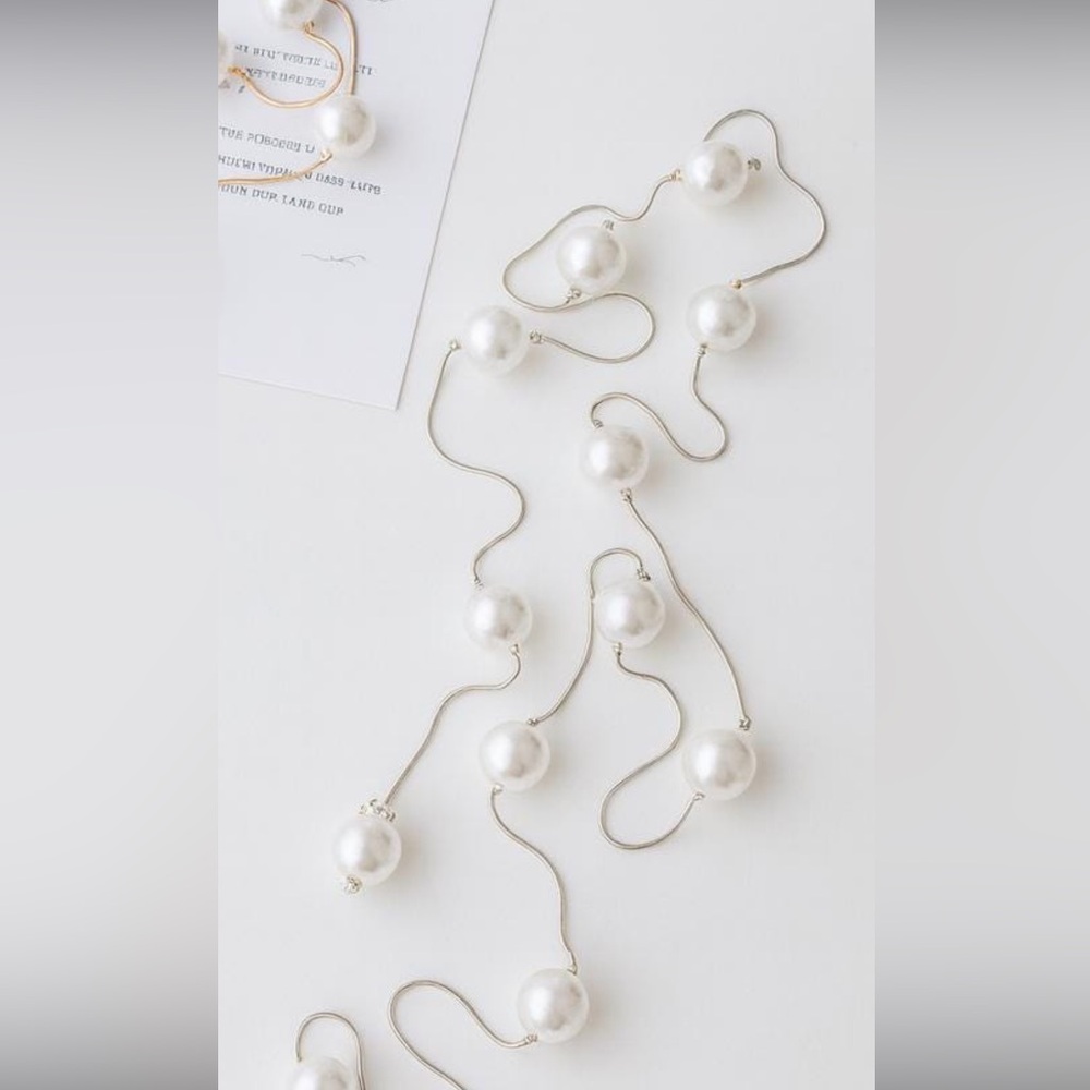 Elegant Pearl Silver Bridal Belt